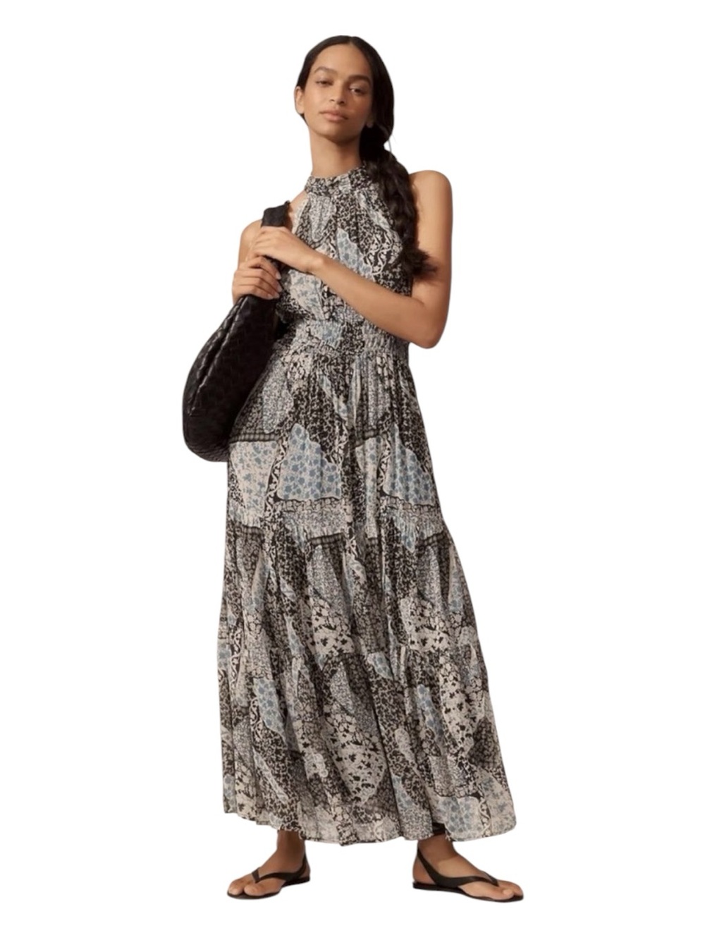 ANTHROPOLOGIE The Somerset Chiffon
Maxi Halter Dress